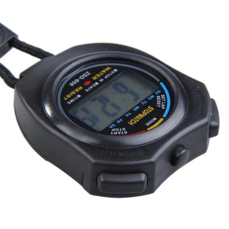 2-Piece Digital Stopwatch Sports Counter Chronograph with Date Timer and Odometer Function